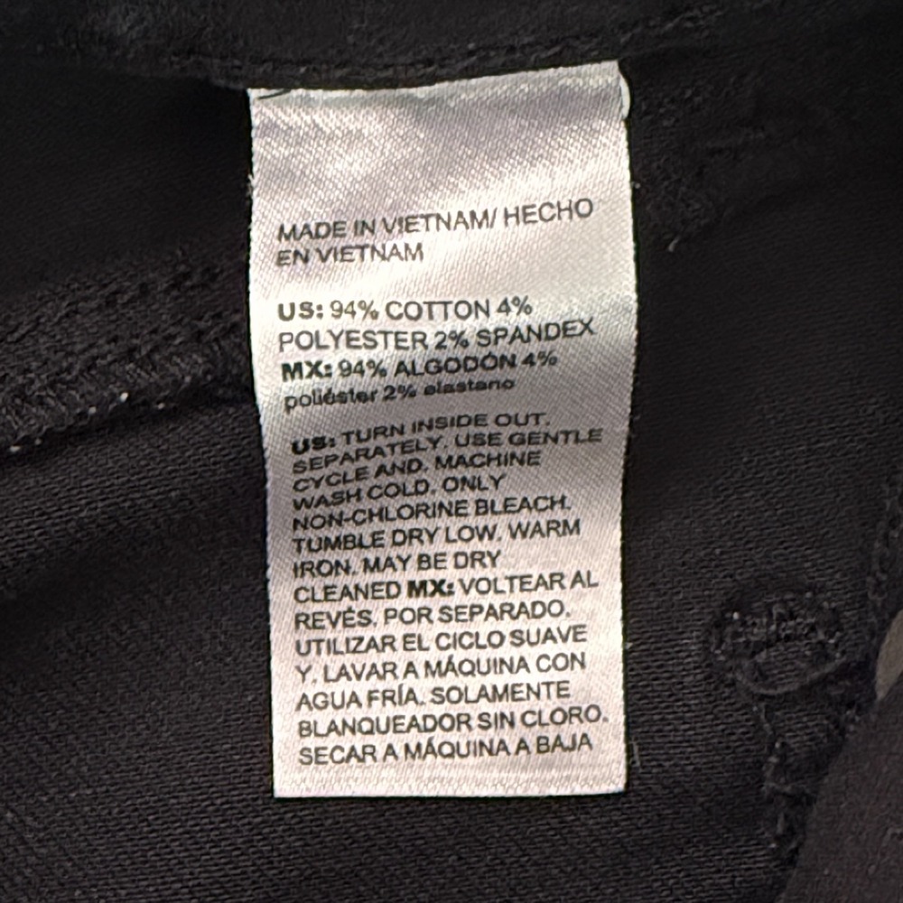 Chicos High Rise Straight Leg Jeans Womens Size 00R US 2 Black Stretch Denim - Picture 5 of 12